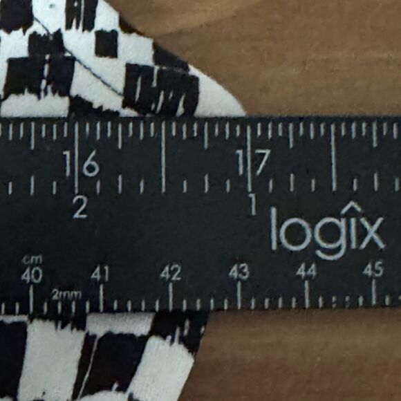 Worthington Black White Checkered A-Line Dress Size 8 Knee Length 60s 70s Brit - Picture 10 of 12